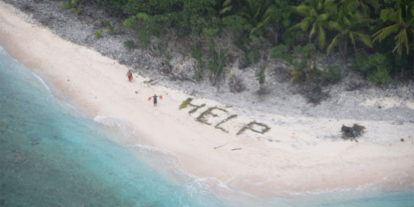 Trois naufragés sauvés grâce à un message sur le sable 