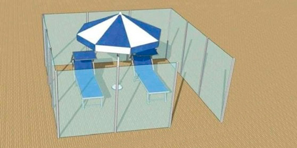Des cabines en plexiglas pour un été à la plage en toute sécurité 