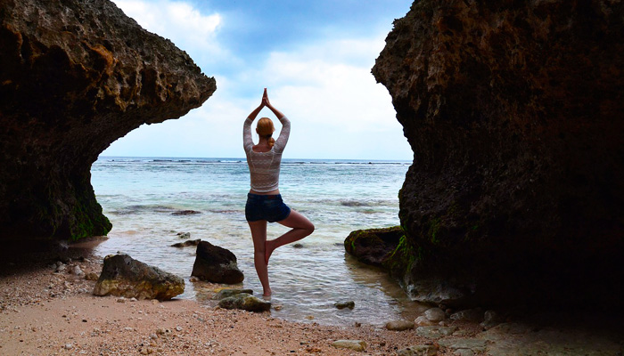 yoga à la plage